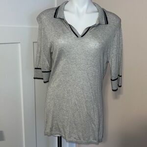 NWT llbean signature collared sweater tee